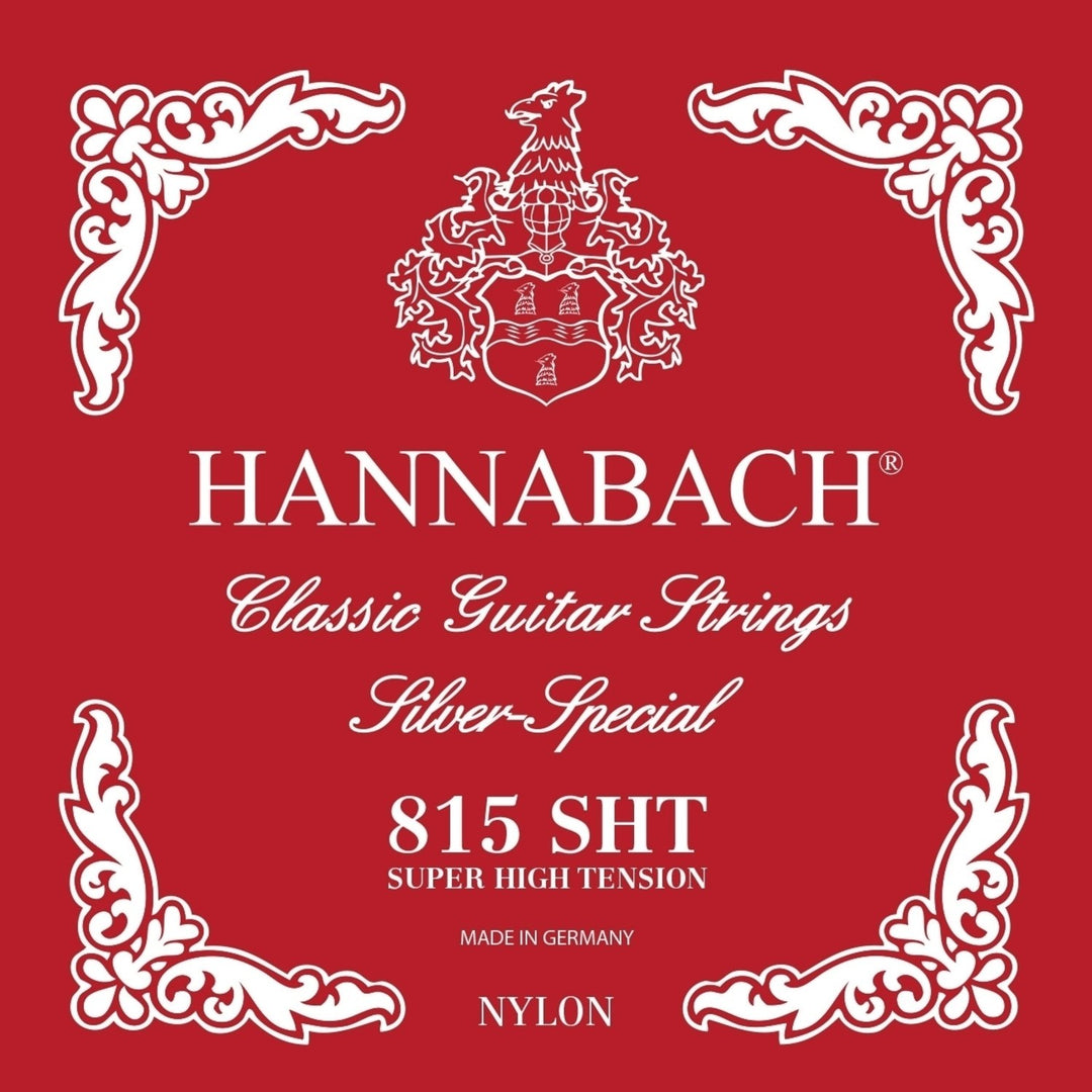 Hannabach strenger for klassisk gitar Serie 815 Super High Tension Silver special - sett super høy (815SHT)