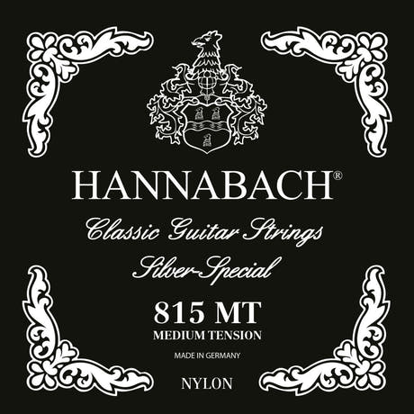 Hannabach strenger for klassisk gitar Serie 815 Medium tension Silver special - sett medium (815MT)
