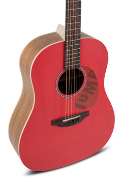 Applause akustisk Gitarer Jump Slope Shoulder Dreadnought - Lipstick (AAS-69-R)