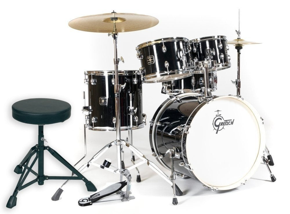 Gretsch Energy trommesett 20", Black, med Paiste 101 (2 cymbaler)