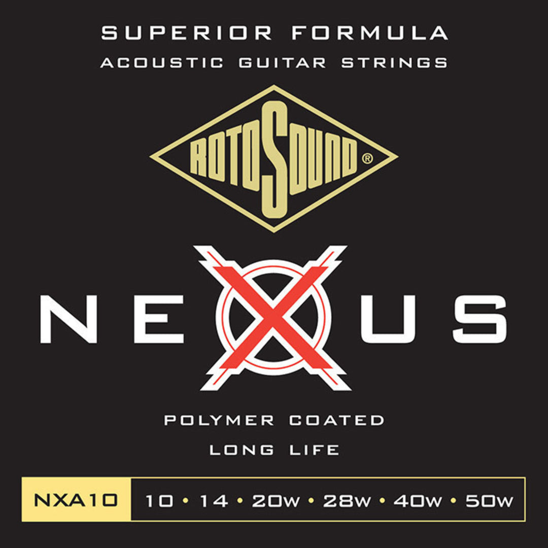 Rotosound strenger for akustisk Gitarer Nexus Coated – sett Extra Light 10-50 (NXA10)
