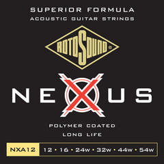 Rotosound strenger for akustisk Gitarer Nexus Coated – sett Medium Light 12-54 (NXA12)