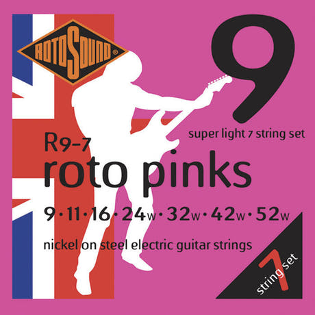 Rotosound Roto Pinks R9-7 strenger til 7-strengs elektrisk gitar 9-52