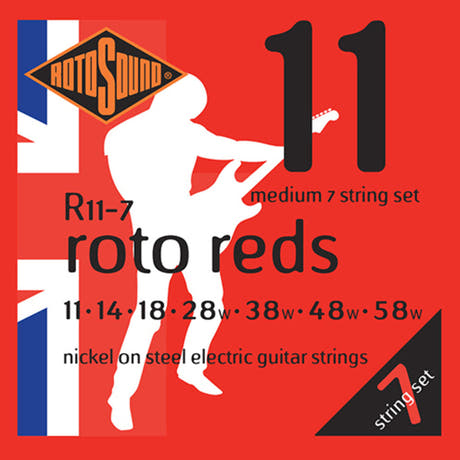 Rotosound Roto Reds R11-7 strenger til 7-strenget elektrisk gitar 11-58