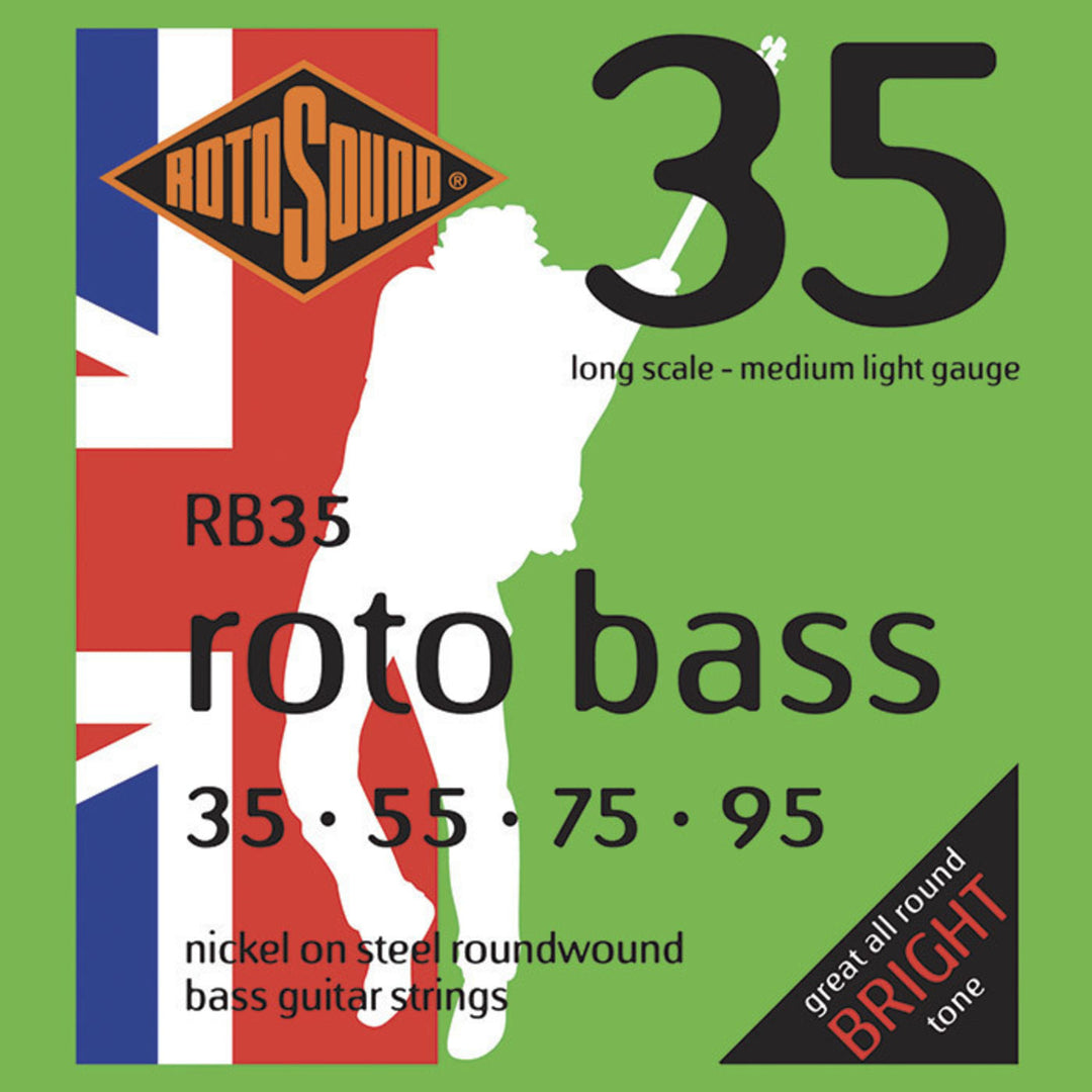 Rotosound E-bass-strenger Roto Bass - Sett 4-strengs Nickel Medium Light 35-95 (RB35)