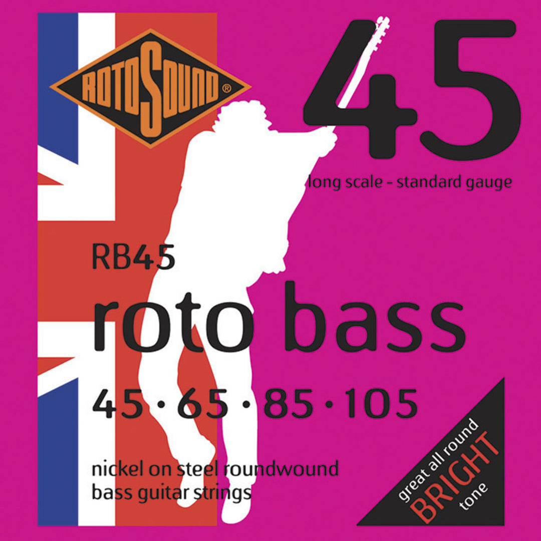 Rotosound E-bass-strenger Roto Bass - Sett 4-strengs Nickel Standard 45-105 (RB45)