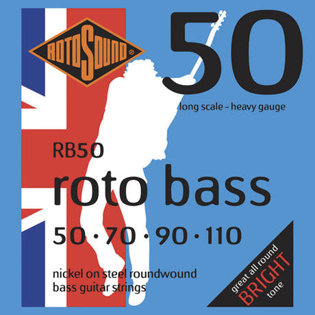 Rotosound E-bass-strenger Roto Bass - Sett 4-strengs Nickel Heavy 50-110 (RB50)