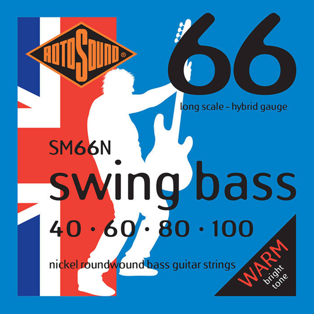 Rotosound elbass-strenger Swing Bass 66 - Sett 4-strengers Nickel Hybrid 40-100 (SM66N)