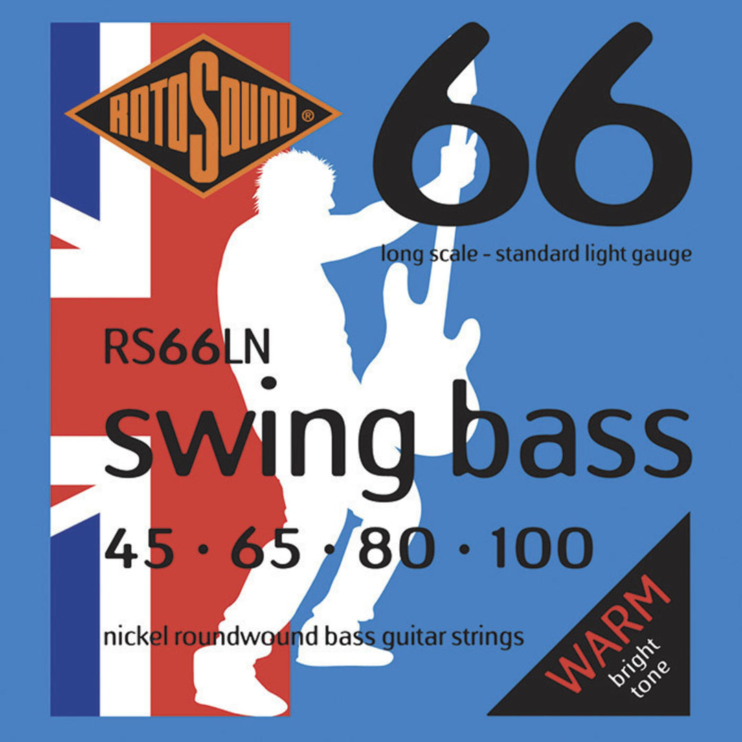 Rotosound elbass-strenger Swing Bass 66 - Sett 4-strengers Nickel Standard Light 45-100 (RS66LN)