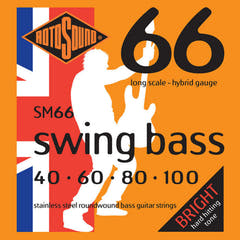 Rotosound elbass-strenger Swing Bass 66 - Sett 4-strengers Hybrid 40-100 (SM66)