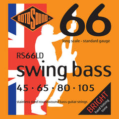 Rotosound elbass-strenger Swing Bass 66 - Sett 4-strengers Standard 45-105 (RS66LD)