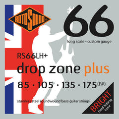Rotosound E-bass-strenger Swing Bass 66 - Sett for 4-strengers DROP ZONE PLUS Custom 85-175 (RS66LH+)
