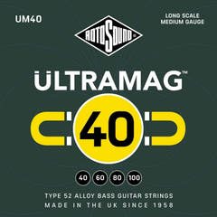 Rotosound E-bass-strenger Ultramag - Sett 4-streng Medium 40-100 (UM40)