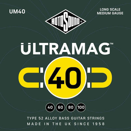 Rotosound E-bass-strenger Ultramag - Sett 4-streng Medium 40-100 (UM40)