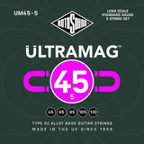 Rotosound elbass-strenger Ultramag - sett 5-strengers Standard 45-130 (UM45-5)