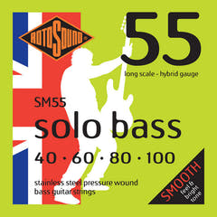 Rotosound elbass-strenger Solo Bass 55 - sett 4-strengs Hybrid 40-100 (SM55)