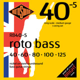 Rotosound E-bass-strenger Roto Bass - 5-strengers sett Nickel Standard 40-125 (RB40-5)