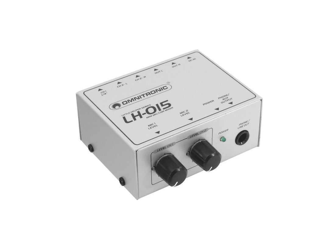 OMNITRONIC LH-015 2-kanals mikrofon-/linjemikser