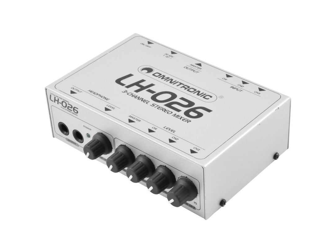 OMNITRONIC LH-026 3-kanals stereomikser