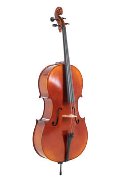 GEWA Ideale cello 1/4, satt opp med massarandubabue og etui