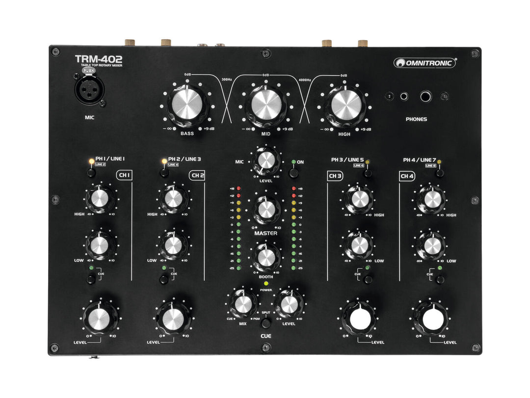 OMNITRONIC TRM-402 4-kanals dreiebordsmikser