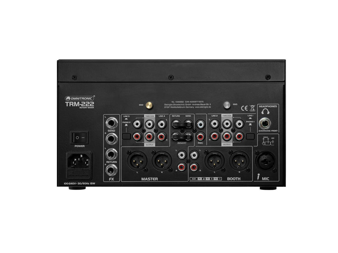 OMNITRONIC TRM-222 2-kanals dreiebordsmikser