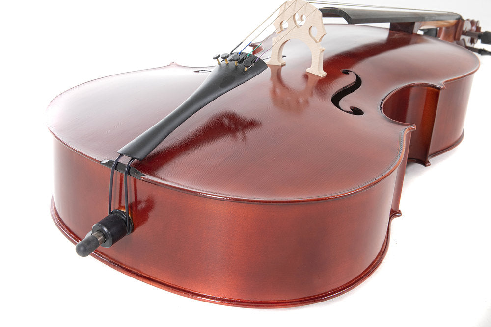 GEWA cellosett EW 4/4, satt opp, med bue og Nytex-veske