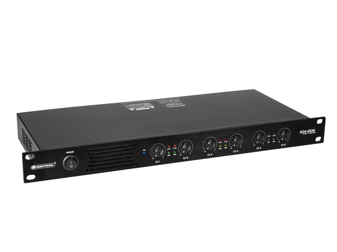 OMNITRONIC XDA-1206 6-kanals Class D Forsterker