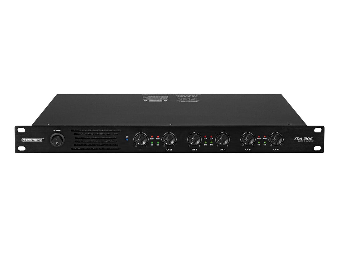 OMNITRONIC XDA-1206 6-kanals Class D Forsterker