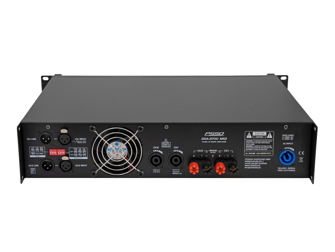 PSSO DDA-2700 MK2 2-kanals forsterker