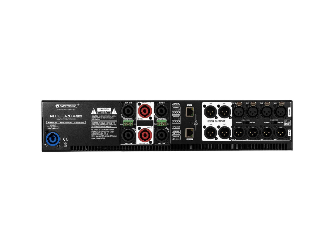 OMNITRONIC MTC-3204DSP 4-kanals forsterker med DSP