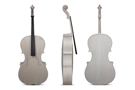 GEWA ulakkert cello 4/4, Guarneri, vakkert flammet