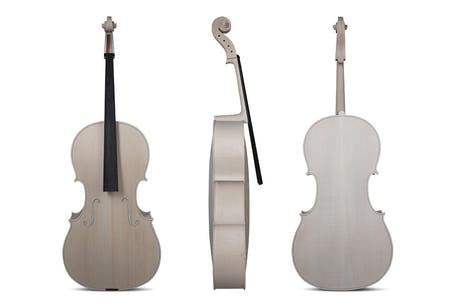 GEWA ulakkert cello 4/4, Stradivari Davidoff, vakker flammet
