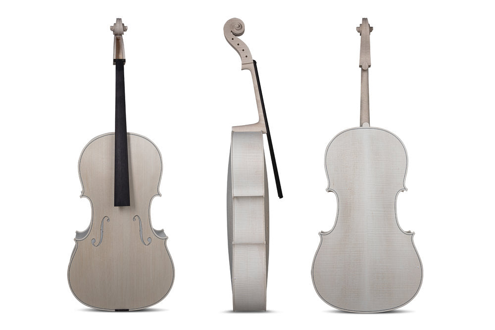 GEWA ulakkert cello 7/8, Stradivari Gore-Booth, vakkert flammet