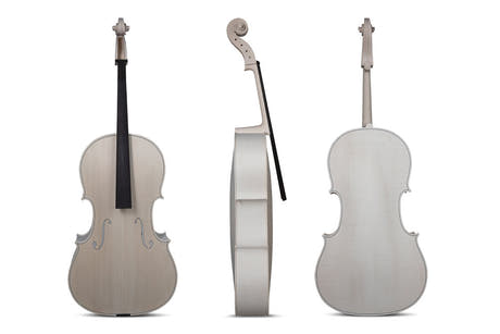 GEWA ulakkert cello 7/8, Stradivari Gore-Booth, bedre flammet