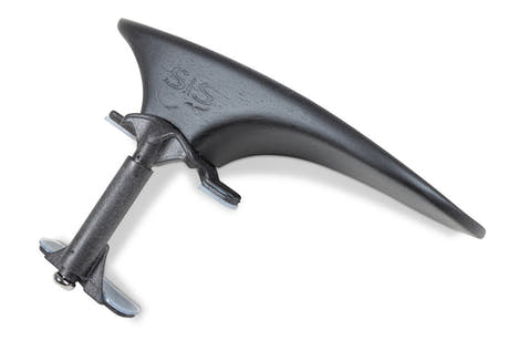 SAS hakestøtte med carbonbase, ibenholt, 28 mm høy