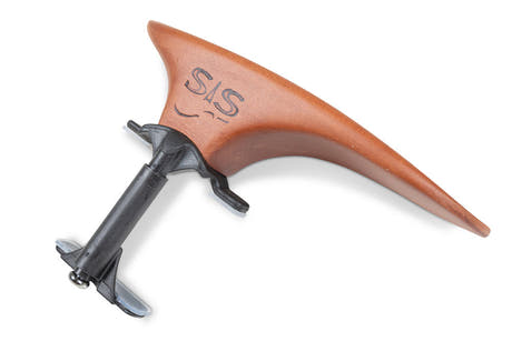 SAS kinnstøtte med karbonbase, pæretre, 32 mm høy