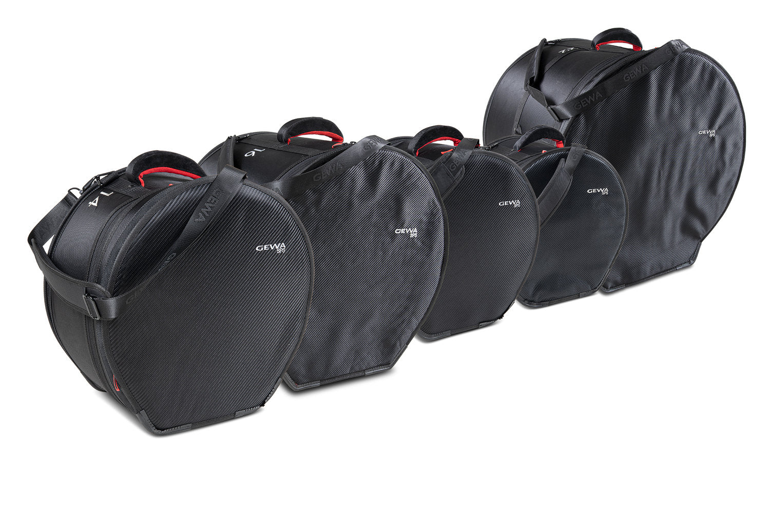 GEWA Gigbag-sett for trommesett SPS - 22" x 18", 12" x 10", 13" x 11", 16" x 16", 14" x 6,5"