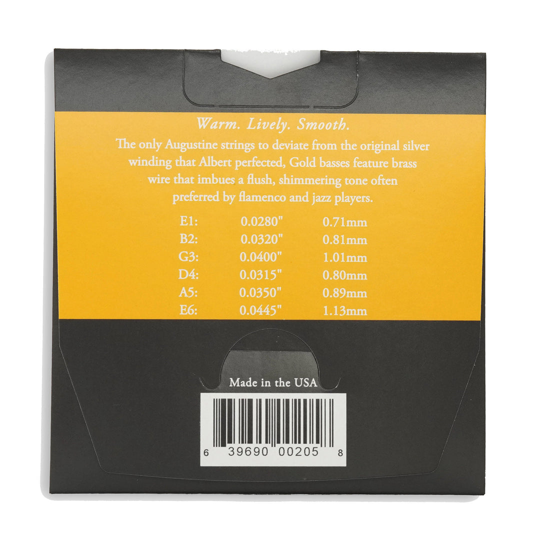 Augustine strenger for klassisk Gitarer Classic Label - sett Classic Gold (normal/medium)