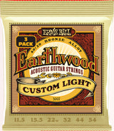 Ernie Ball 3007 Earthwood 80/20 Custom Light 3-pak