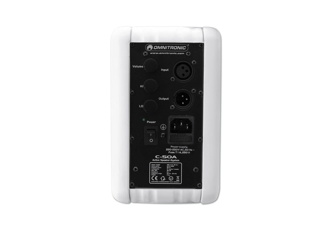 OMNITRONIC C-50A aktiv hvit 2x