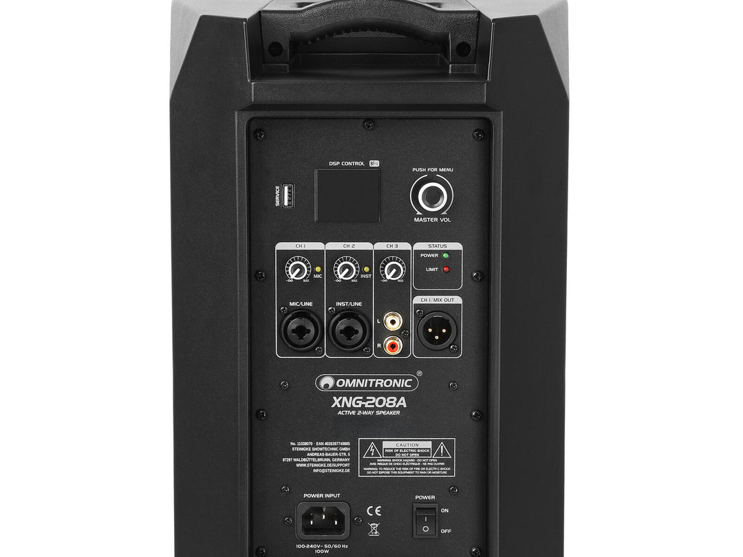 OMNITRONIC XNG-208A 2-veis høyttaler, aktiv, DSP