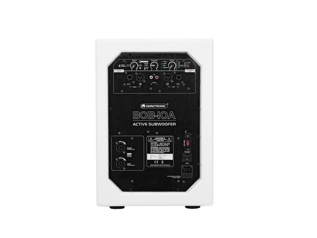 OMNITRONIC BOB-10A aktiv subwoofer hvit
