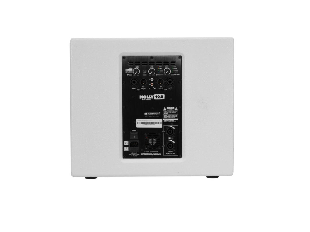 OMNITRONIC MOLLY-12A aktiv subwoofer, hvit