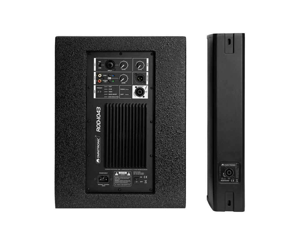 OMNITRONIC ROD-1043 aktivt søylehøyttalersystem