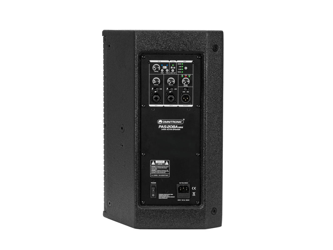 OMNITRONIC PAS-208A MK4 2-veis topp, aktiv, DSP, BT