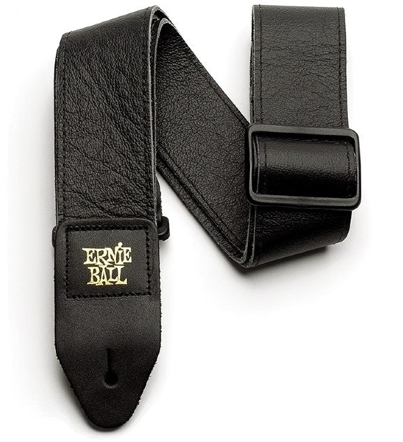 Ernie Ball EB-4134 Italiensk Lær Stropp Svart