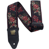 Ernie Ball EB-4142 Rød Rose Jaquard Stropp