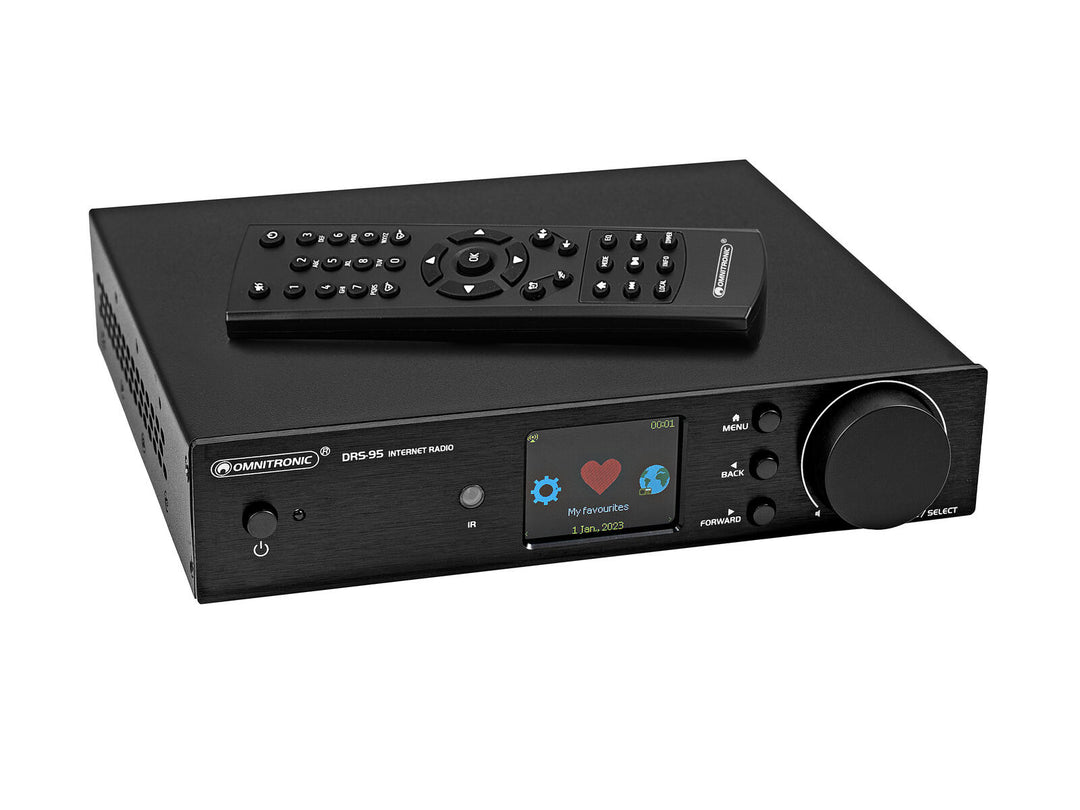 OMNITRONIC DRS-95 Internett-radio med DAB+ og Bluetooth