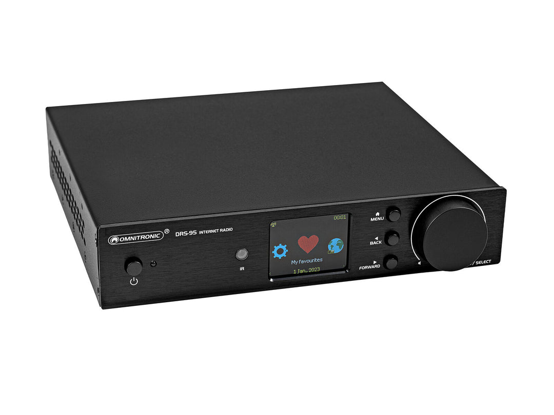 OMNITRONIC DRS-95 Internett-radio med DAB+ og Bluetooth